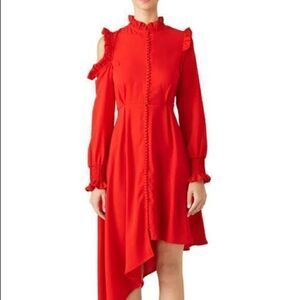 STYLE KEEPERS EUC High-Low Asymmetrical Frilled Dress SMALL